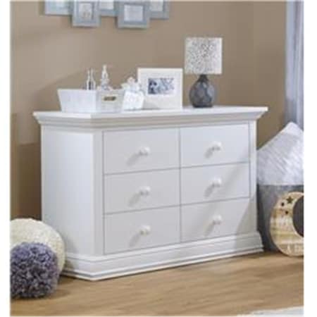 Sorelle Furniture Paxton Double Dresser, White 7360-W
